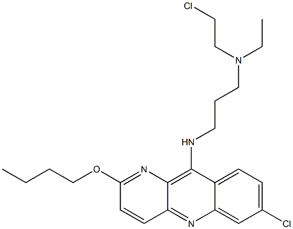 N-(2-Butoxy-7-chlorobenzo[b]-1,5-naphthyridin-10-yl)-N'-(2-chloroethyl)-N'-ethyl-1,3-propanediamine Structure