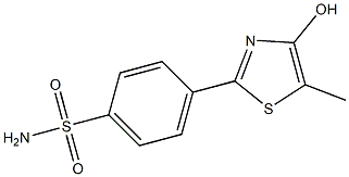 4-(4-Hydroxy-5-methyl-2-thiazolyl)benzenesulfonamide Structure