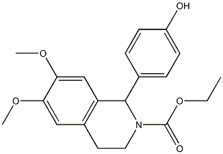 1-(4-Hydroxyphenyl)-6,7-dimethoxy-1,2,3,4-tetrahydroisoquinoline-2-carboxylic acid ethyl ester Structure