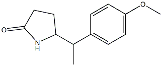 5-[1-(4-Methoxyphenyl)ethyl]pyrrolidin-2-one,,结构式