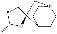 (2S,5R)-2-Methylspiro[1,3-oxathiolane-5,3'-quinuclidine] Structure