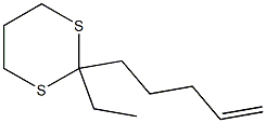2-エチル-2-(4-ペンテニル)-1,3-ジチアン 化学構造式