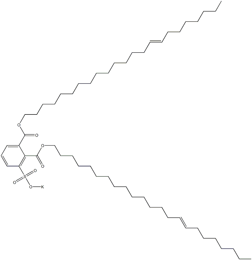 3-(Potassiosulfo)phthalic acid di(15-tricosenyl) ester