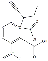 (+)-3-ニトロフタル酸水素1-[(S)-1-ペンチン-3-イル] 化学構造式