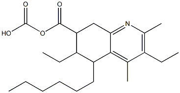 5,6,7,8-Tetrahydro-5-hexyl-2,4-dimethylquinoline-7,7-dicarboxylic acid diethyl ester Struktur