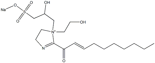 1-(2-Hydroxyethyl)-1-[2-hydroxy-3-(sodiooxysulfonyl)propyl]-2-(2-decenoyl)-2-imidazoline-1-ium,,结构式