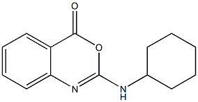 2-シクロヘキシルアミノ-4H-3,1-ベンゾオキサジン-4-オン 化学構造式
