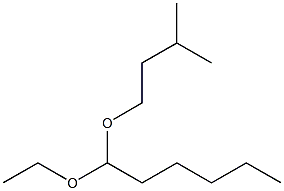 Hexanal ethyl(3-methylbutyl)acetal,,结构式