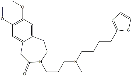  2,3-Dihydro-7,8-dimethoxy-3-[3-[N-[4-(2-thienyl)butyl]-N-methylamino]propyl]-1H-3-benzazepin-4(5H)-one