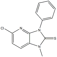 5-Chloro-1-methyl-3-phenyl-1H-imidazo[4,5-b]pyridine-2(3H)-thione Struktur