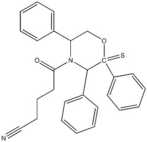 2,3,5-Triphenyl-2-thiomorpholino-5-oxovaleronitrile,,结构式
