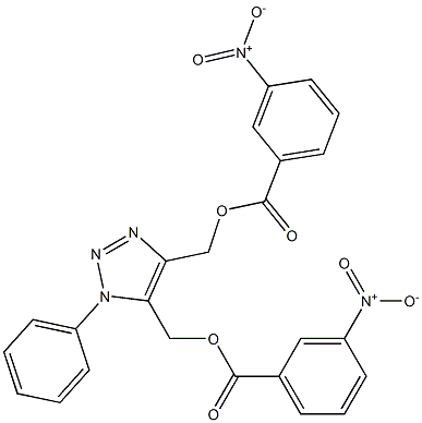 1-Phenyl-1H-1,2,3-triazole-4,5-bis(methanol)bis(3-nitrobenzoate) Struktur