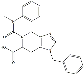 1-Benzyl-4,5,6,7-tetrahydro-5-(N-methylphenylcarbamoyl)-1H-imidazo[4,5-c]pyridine-6-carboxylic acid Structure