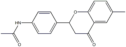 N-[p-(3,4-Dihydro-6-methyl-4-oxo-2H-1-benzopyran-2-yl)phenyl]acetamide Structure