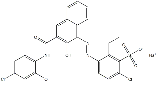 2-Chloro-6-ethyl-5-[[3-[[(4-chloro-2-methoxyphenyl)amino]carbonyl]-2-hydroxy-1-naphtyl]azo]benzenesulfonic acid sodium salt