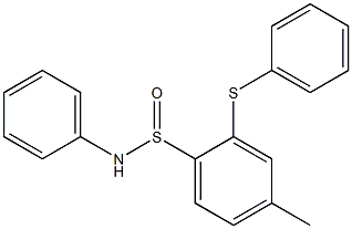 2-Phenylthio-N-phenyl-4-methylbenzenesulfinamide Struktur