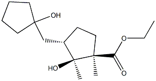 (1R,2S,3S)-2-Hydroxy-3-[(1-hydroxycyclopentyl)methyl]-1,2-dimethylcyclopentane-1-carboxylic acid ethyl ester Structure