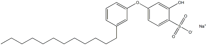 3'-ヒドロキシ-3-ドデシル[オキシビスベンゼン]-4-スルホン酸ナトリウム 化学構造式