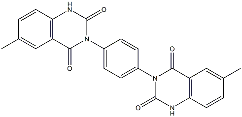 3,3'-(1,4-Phenylene)bis[6-methylquinazoline-2,4(1H,3H)-dione] Struktur