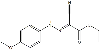 2-(4-Methoxyanilinoimino)-2-cyanoacetic acid ethyl ester Structure