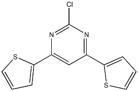 2-Chloro-4,6-di(2-thienyl)pyrimidine Structure