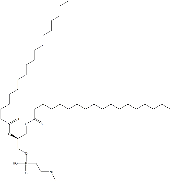 [S,(-)]-1,2,3-Propanetriol 1,2-distearate 3-[[2-(methylamino)ethyl] phosphonate] Structure