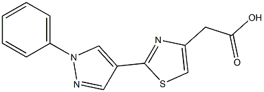2-(2-Phenyl-2H-pyrazol-4-yl)thiazole-4-acetic acid,,结构式