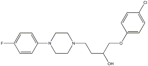 1-(4-Chlorophenoxy)-4-[4-[4-fluorophenyl]-1-piperazinyl]-2-butanol Struktur