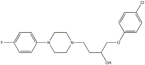 1-(4-Chlorophenoxy)-4-[4-[4-fluorophenyl]-1-piperazinyl]-2-butanol Structure