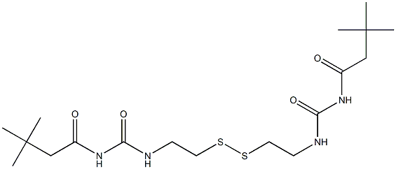 1,1'-[Dithiobis(2,1-ethanediyl)]bis(3-(3,3-dimethylbutyryl)urea) Structure