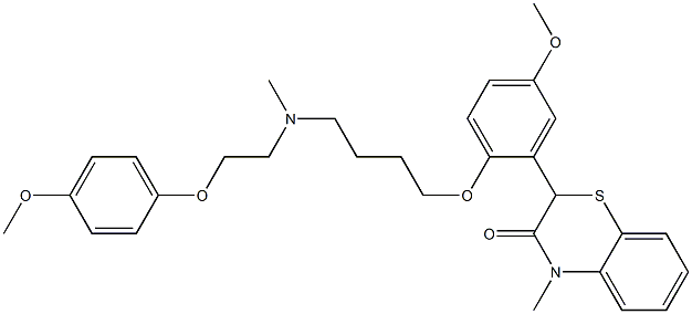  2-[2-[4-[N-[2-(4-Methoxyphenoxy)ethyl]methylamino]butoxy]-5-methoxyphenyl]-4-methyl-4H-1,4-benzothiazin-3(2H)-one