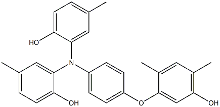 N,N-Bis(2-hydroxy-5-methylphenyl)-4-(5-hydroxy-2,4-dimethylphenoxy)benzenamine Struktur