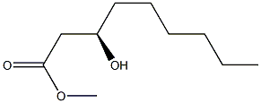 [R,(-)]-3-Hydroxynonanoic acid methyl ester 结构式