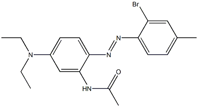 2'-Bromo-4'-methyl-2-acetylamino-4-diethylaminoazobenzene Struktur