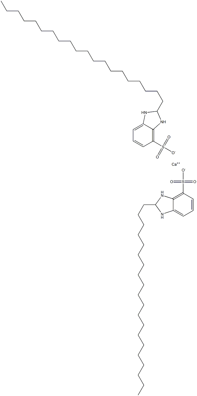 Bis(2,3-dihydro-2-icosyl-1H-benzimidazole-4-sulfonic acid)calcium salt Struktur