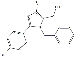 1-Benzyl-2-(4-bromophenyl)-4-chloro-5-hydroxymethyl-1H-imidazole Struktur