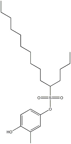5-ペンタデカンスルホン酸4-ヒドロキシ-3-メチルフェニル 化学構造式