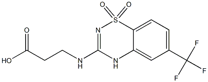 3-[(2-Carboxyethyl)amino]-6-(trifluoromethyl)-4H-1,2,4-benzothiadiazine 1,1-dioxide Structure