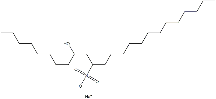 9-Hydroxytetracosane-11-sulfonic acid sodium salt,,结构式