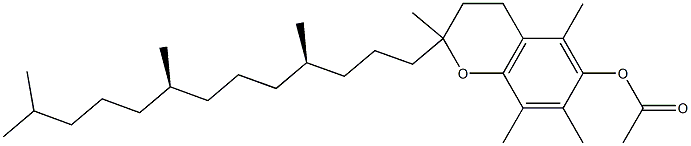 2,5,7,8-Tetramethyl-2-[(4R,8R)-4,8,12-trimethyltridecyl]chroman-6-ol acetate Struktur