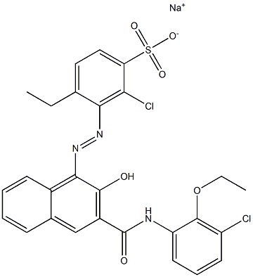 2-Chloro-4-ethyl-3-[[3-[[(3-chloro-2-ethoxyphenyl)amino]carbonyl]-2-hydroxy-1-naphtyl]azo]benzenesulfonic acid sodium salt
