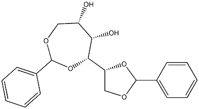 1-O,2-O:3-O,6-O-Dibenzylidene-L-glucitol,,结构式