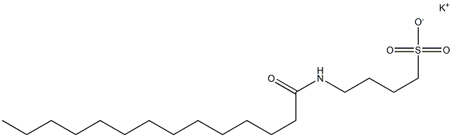 4-Tetradecanoylamino-1-butanesulfonic acid potassium salt,,结构式
