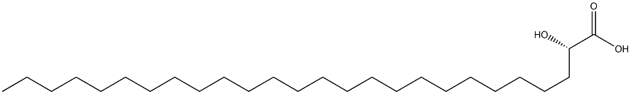 [S,(-)]-2-ヒドロキシヘキサコサン酸 化学構造式