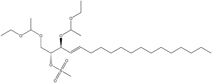 (2R,3S)-1,3-Bis(1-ethoxyethoxy)-4-octadecen-2-ol methanesulfonate Struktur