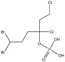 りん酸水素(3,3-ジブロモプロピル)(1,3-ジクロロプロピル) 化学構造式