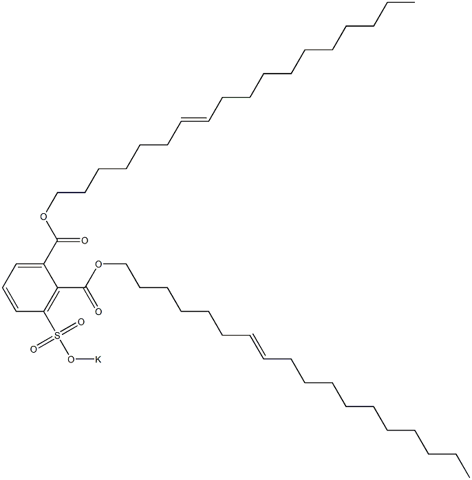 3-(Potassiosulfo)phthalic acid di(7-octadecenyl) ester,,结构式