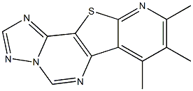 7,8,9-Trimethylpyrido[3',2':4,5]thieno[2,3-e][1,2,4]triazolo[1,5-c]pyrimidine 结构式