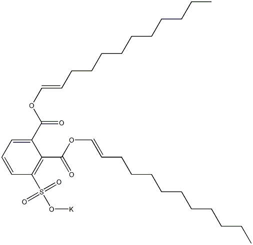 3-(Potassiosulfo)phthalic acid di(1-dodecenyl) ester,,结构式