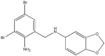 5-[(2-Amino-3,5-dibromobenzyl)amino]-5,7a-dihydro-1,3-benzodioxole Structure